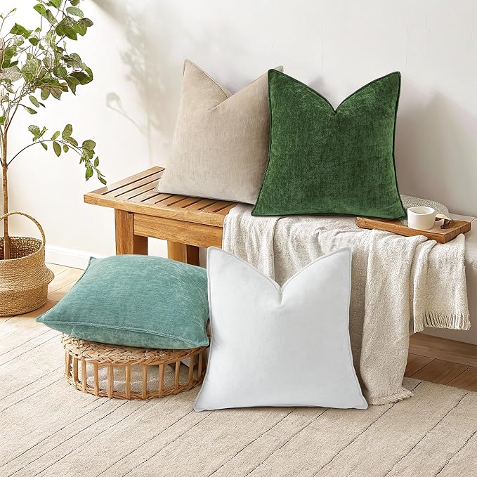 decorUhome Summer Couch Throw Pillow Covers 18x18 Set of 2, Decorative Soft - Image 7