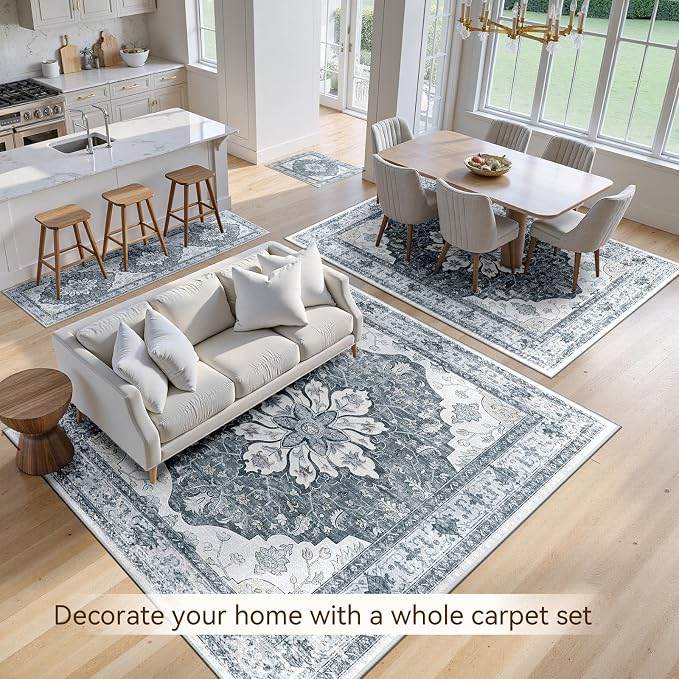RELEANY Area Rugs 2'x8' Runner Rug Non Slip Washable - Image 4