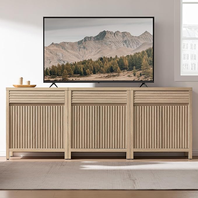 SICOTAS 58" Large Fluted Buffet Cabinet - Image 8