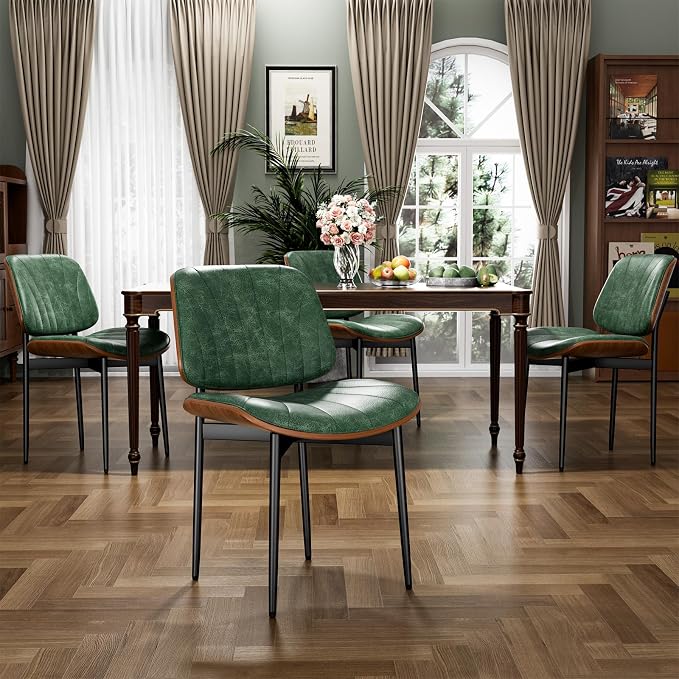 YaFiti Dining Chairs Set of 2, Dining Room and Kitchen Chairs, Mid Century - Image 3