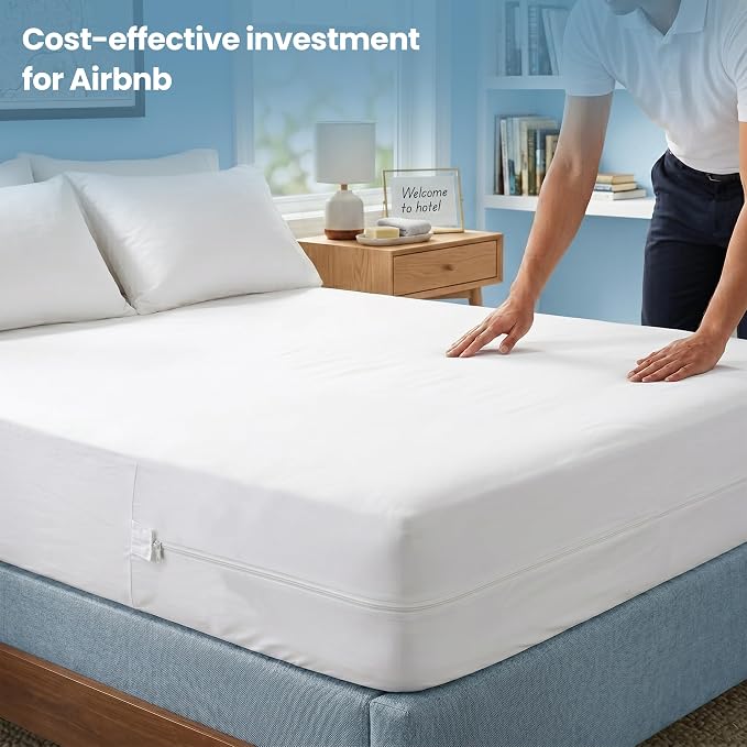 Utopia Bedding Queen Mattress Protector Zippered, 100% Waterproof Bed Bug and - Image 6