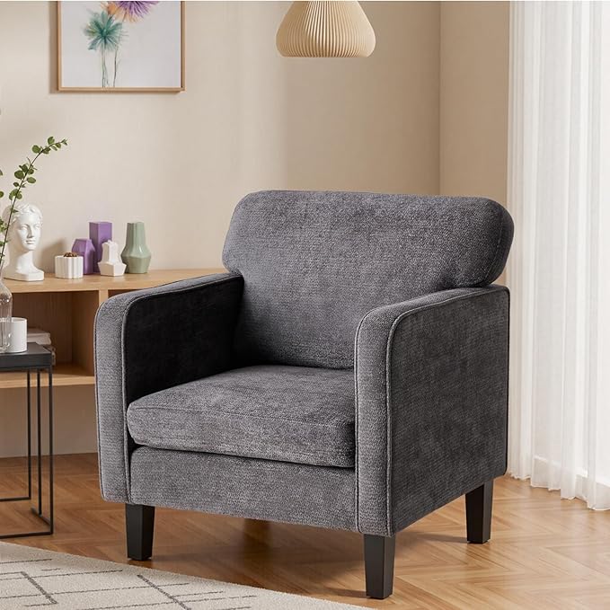 DUMOS Dark Grey Modern Accent Chairs by DumosLifestyle
