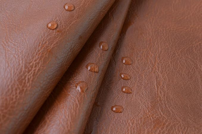 Wento Thick Faux Leather Fabric Soft Skin Grain PU Leather - Image 5