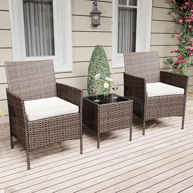 GarveeLife 3 Pieces Patio Furniture Set, Outdoor Furniture Sets by GarveeLife