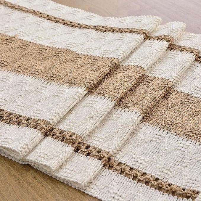 FEXIA Boho Table Runner with Tassels 12x90 Inches - Image 6