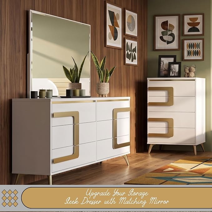 Kings Brand Furniture Claire 6-Piece Queen Size Bedroom Set - Image 8