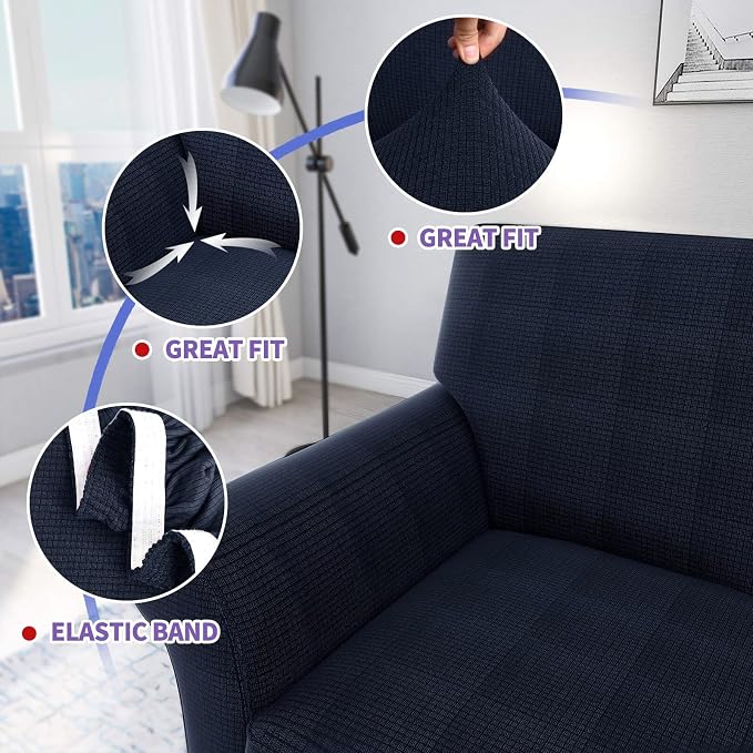 ZNSAYOTX 4 Piece Sofa Covers for Living Room Anti Slip Stretch Couch Covers for - Image 3