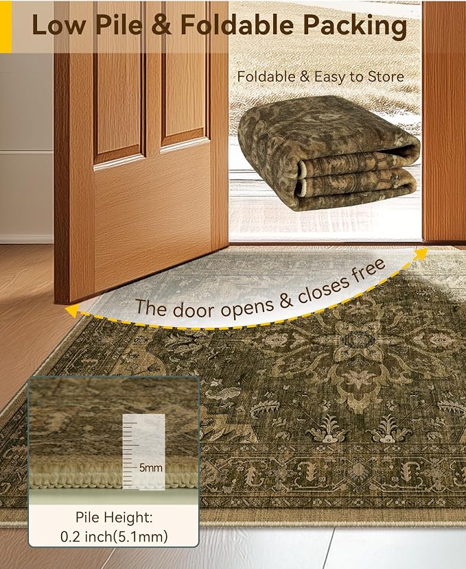 RELEANY Area Rugs 2'x3' Kitchen Rugs Entry Rug Small Rugs - Image 4