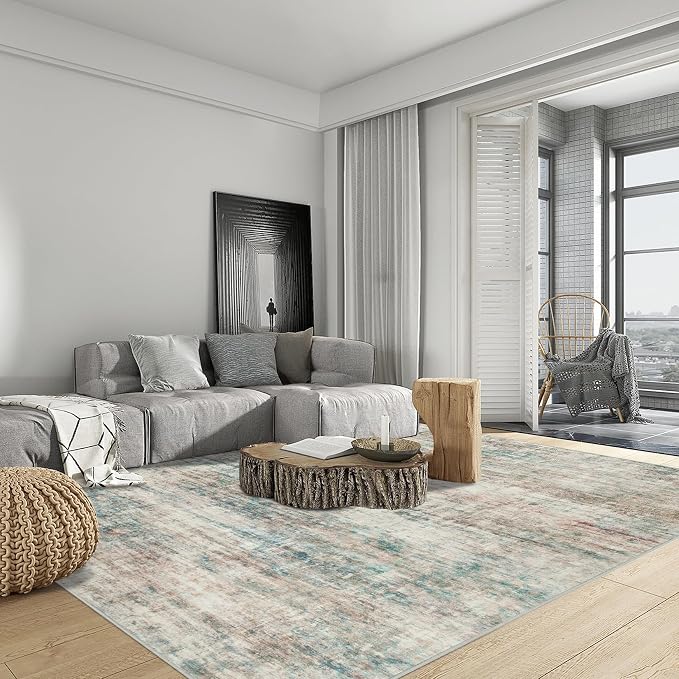 6x9 Area Rugs Washable Rug: Large Modern Abstract Living Room Rug Soft - Image 3