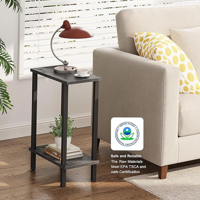 TUTOTAK Small Side Table, Narrow End Table, Skinny Sofa Table, Slim Nightstand - Image 5