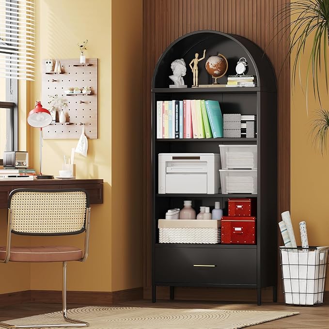 VEXPOR 73" Tall Arched Bookcase - Image 7