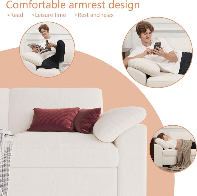 EASE MOOSE Modern Loveseat Sofa - Image 5