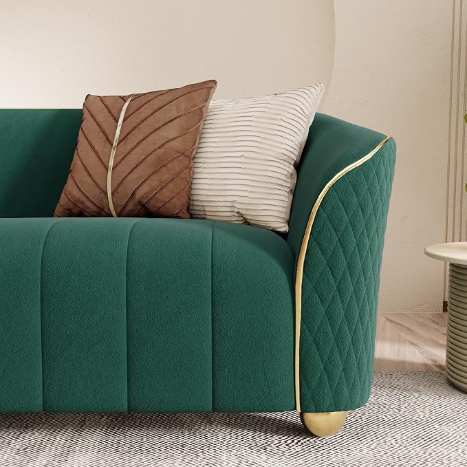 2-Piece Luxury Velvet Sofa Set for Living Room, Elegant Design Couch Set - Image 7