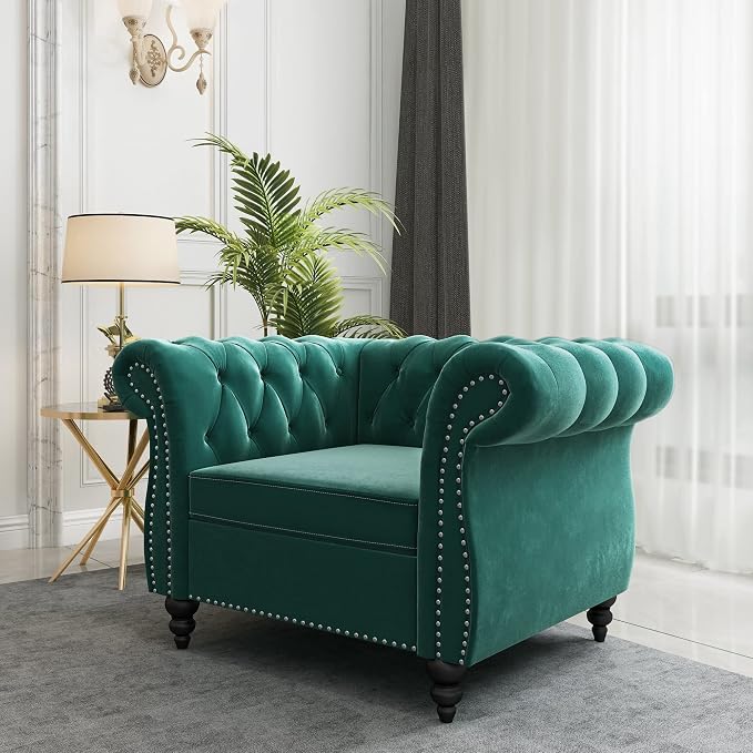 QHITTY 2 Piece Living Room Set, Sectional Chesterfield Sofa Chair Contemporary - Image 2