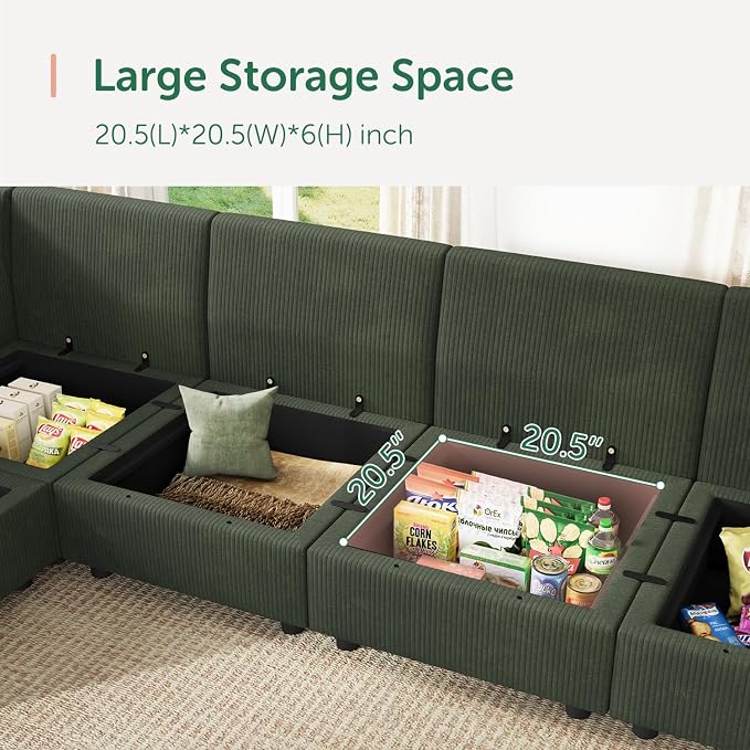 HONBAY Modular Sectional Sleeper Sofa - Image 6