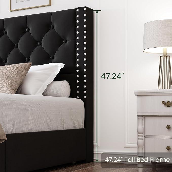 LARMACE Queen Size Platform Bed Frame - Image 9