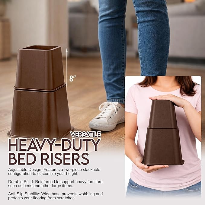 Utopia Bedding Bed Riser, 3 & 5 Inches Adjustable Furniture Risers - Image 3