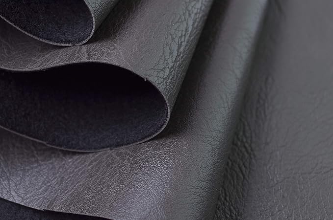 Wento Thick Half Yard Faux Leather Fabric Soft Skin Grain PU Leather - Image 2