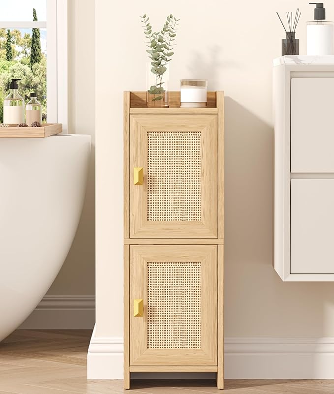Akxomel Rattan Small Bathroom Cabinet by Akxomel