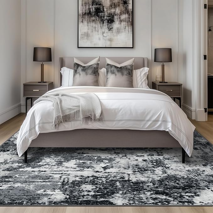 RELEANY Washable Area Rugs Square 7ft Non-Slip Modern Abstract Soft - Image 9