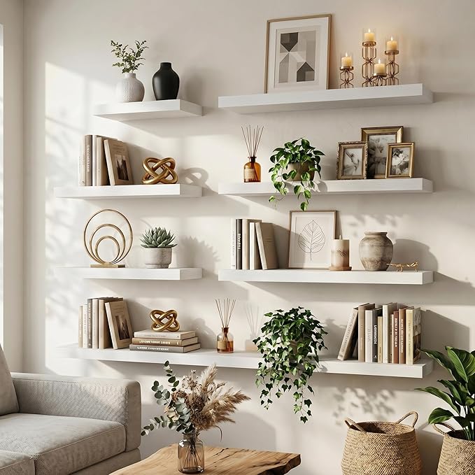 FLYJOE Floating Shelves for Wall, 72 Inch Floating Shelves Set of 1, Kitchen - Image 3