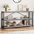 LVB Extra Long 3-Tier Sofa Table, Industrial Console Table by LVB