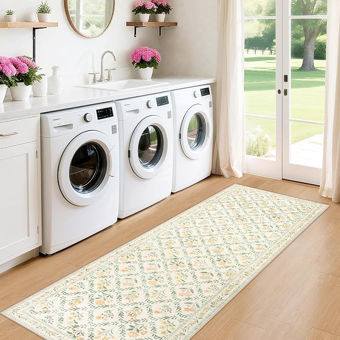 Runner Rug for Entryway: 2x6 Kitchen Rugs Non Slip Washable Ultra-Thin Soft - Image 4