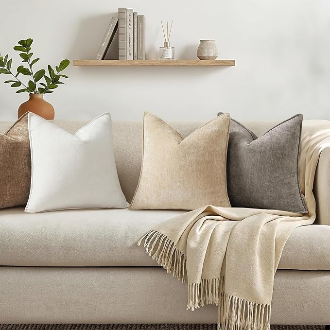 decorUhome Summer Couch Euro Sham Throw Pillow Covers 24x24 Set of 2, - Image 3
