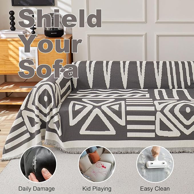 VClife Boho Couch Cover, 3-Seaters Sofa Cover - Image 5