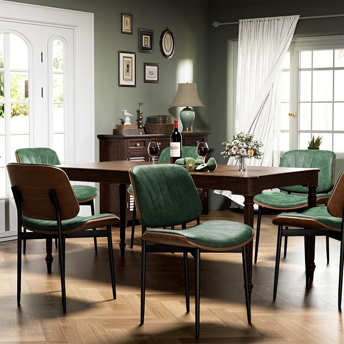 YaFiti Dining Chairs Set of 8, Dining Room and Kitchen Chairs, Mid Century - Image 3