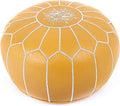 Marrakesh Gallery Genuine Leather Round Pouf Unstuffed by MarrakeshGallery