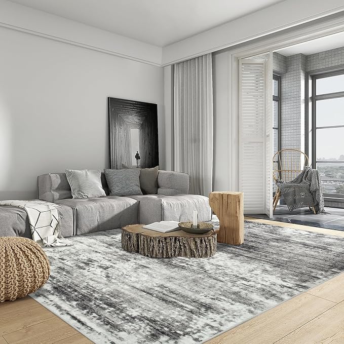 10x14 Area Rugs Washable Rug: Modern Abstract Living Room Rug Soft Anti-Skid - Image 3