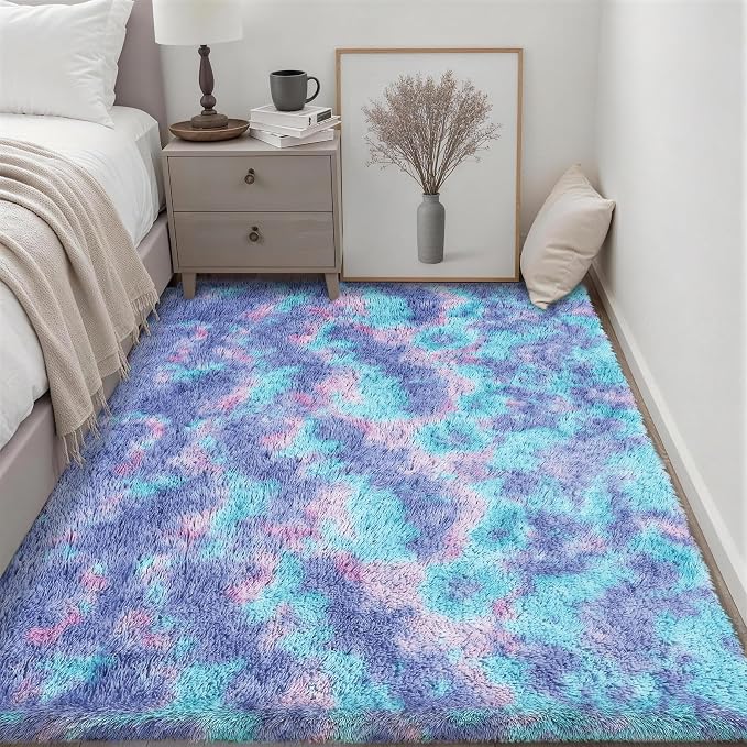 Fluffy 4x6 Area Rugs for Living Room Bedroom: Ultra Soft Shag Rug Non-Slip - Image 3
