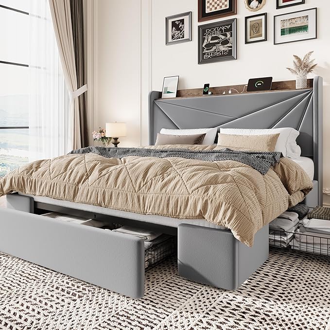 SHA CERLIN Queen Bed Frame by SHACERLIN