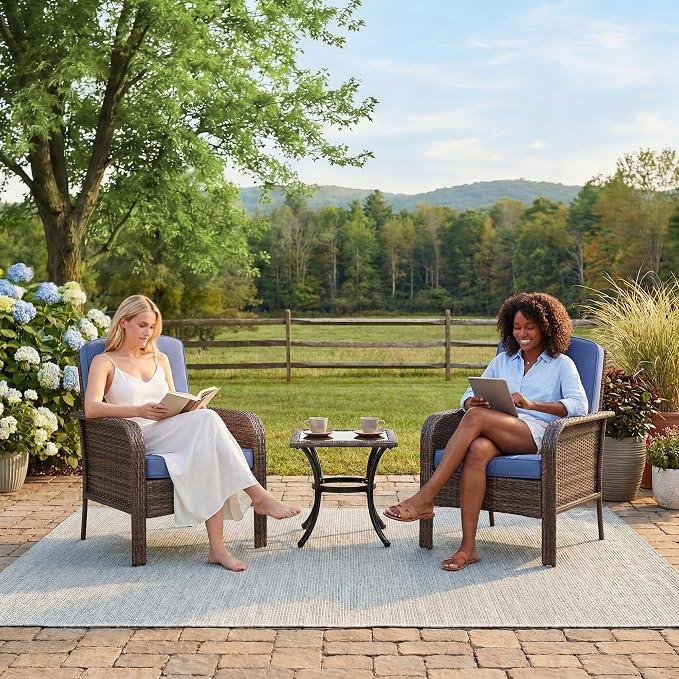 GAOMON 2-Piece Outdoor Patio Furniture Set, Rattan Lounge Chairs - Image 2
