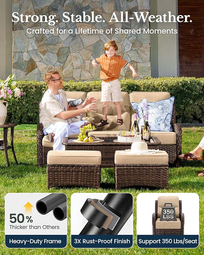 HILLGA 10-Piece Luxury Patio Furniture Set - Image 6