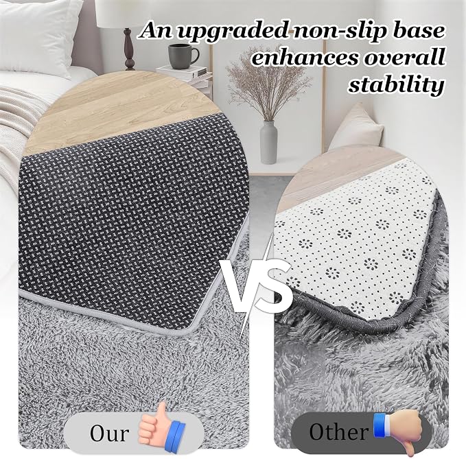 Fluffy Area Rugs 9x12 Living Room Bedroom: Ultra Soft Shag Rug Upgrade Non-Slip - Image 6