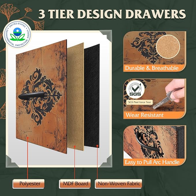 WLIVE Fabric Dresser for Bedroom, Tall Dresser - Image 5