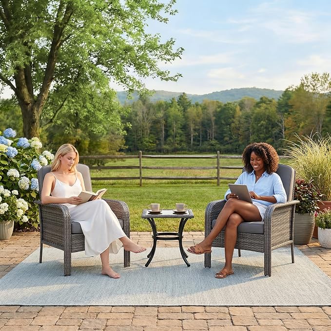 GAOMON 2-Piece Outdoor Patio Furniture Set, Rattan Lounge Chairs - Image 2