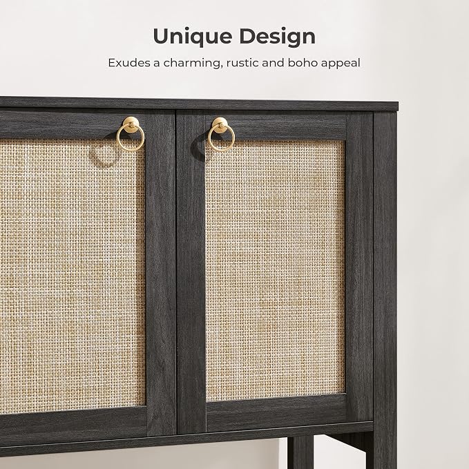 SICOTAS Rattan Sideboard Buffet Cabinet - Image 4