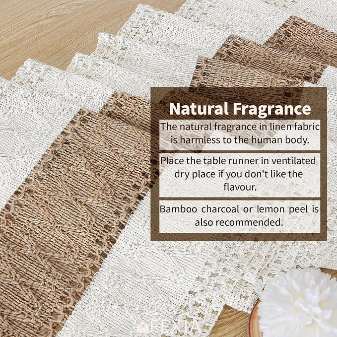 FEXIA Boho Table Runner for Home Coffee Decor 36 Inches Long Farmhouse Rustic - Image 4