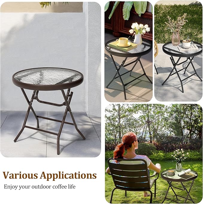 2 Pieces Outdoor Side Table - Image 7