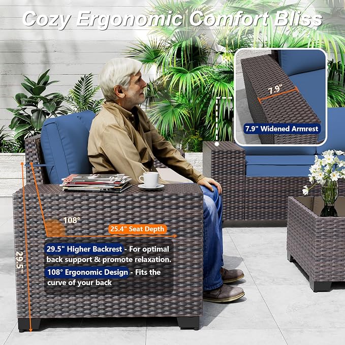 9 Pieces Patio Furniture Set - Image 4