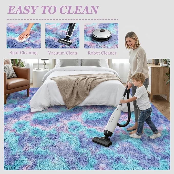 8x10 Area Rugs for Living Room Bedroom: Ultra Soft Fluffy Shag Rug Upgrade - Image 8