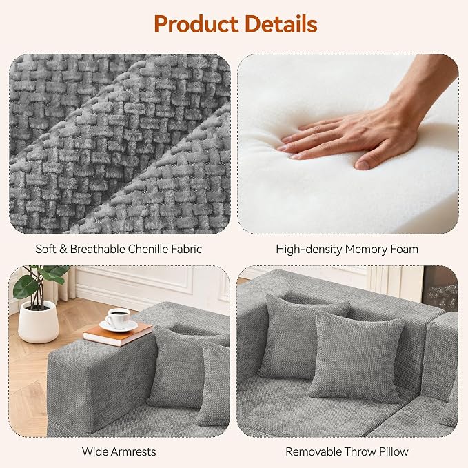 MONVANE Modular Sectional Cloud Couch - Image 5