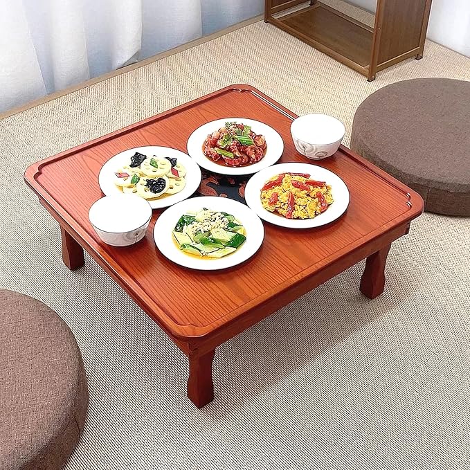 Low Coffee Table Japanese Style Solid Wood Floor Table - Image 6