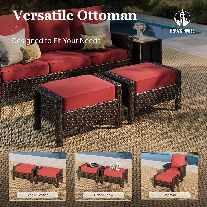HERA'S HOUSE Red Outdoor Furniture Set - Image 8