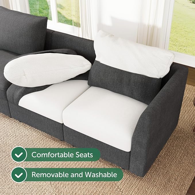 HONBAY Modular Sectional Sofa L Shaped Sectional Couch - Image 6