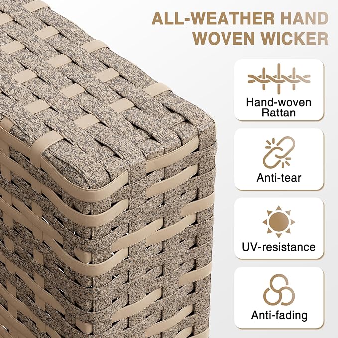 Aoxun Patio Furniture Sets, 12-Piece Outdoor Patio Furniture - Image 5