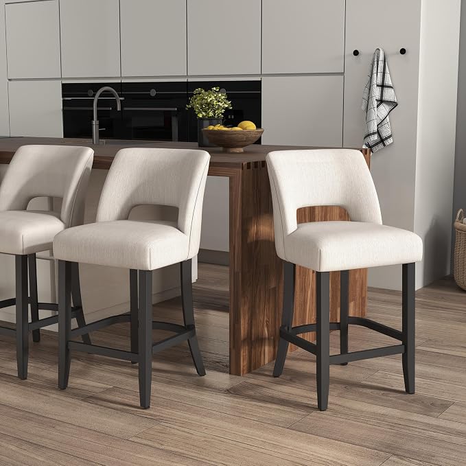 VKNOW Bar Stools Set of 4, Modern Counter Stools - Image 5